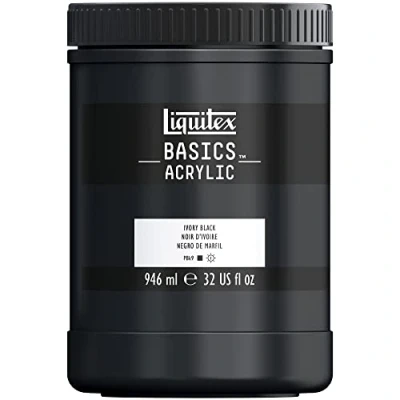 Imagen de Liquitex Basic Acrylic Tubo De Pintura Acrílica, 946 ML, Negro (Negro Marfil Nuevo)