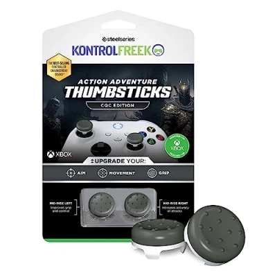 Imagen de KontrolFreek CQC Classic Controlador para Xbox One y Series X Pulgares de Rendimiento 2 cóncavos Altura Media Gris/Blanco
