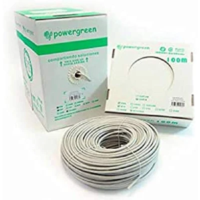 Imagen de Powergreen CAB 06305 BU Bobina de Cable Cat 6 Utp 305 metros Rígido Caja