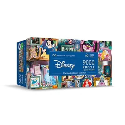Imagen de Trefl 9000 Piezas, Rompecabezas Grande, EKO, Collage con Personajes de Cuentos Hadas, Entretenimiento para Niños a Partir 12 Años Puzzle, Color, The Greatest Disney Collection (81020)