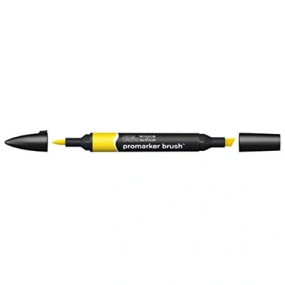 Imagen de Winsor &amp; Newton Promarker Brush Rotulador Doble Punta, Punta Pincel, Tinta Base Alcohol, Color Canary (y367)