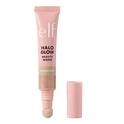 Imagen de e.l.f. Halo Glow Highlight Beauty Wand Liquid Highlighter für Leuchtende Strahlende Haut Aufbaubare Formel, Vegan &amp; Tierversuchsfrei, Champagne Campaign, 10 ml