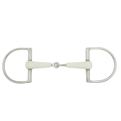 Imagen de BR Combo D snaffle simple roto 18 mm Ø 70 12,5 Wit/zilver Gris