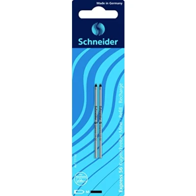 Imagen de Schneider Express 56 Recambio para bolígrafo (2 unidades, M, tinta negra)