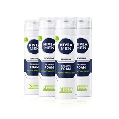 Imagen de NIVEA Men Shave Foam Sensitive 200 ml x 4