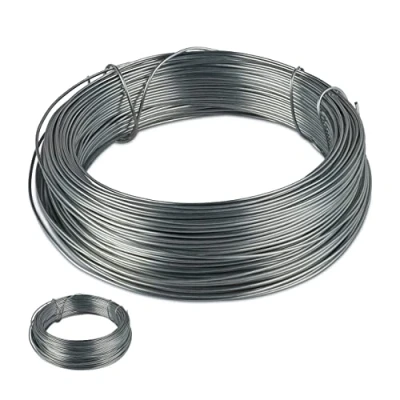 Imagen de Relaxdays unión 2 Rollos de Alambre, 1mm Ø, 50 m Cada uno, Acero Galvanizado, Delgado, para Jardín, Manualidades, Plateado