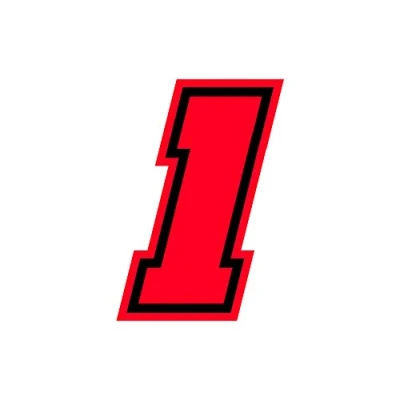 Imagen de 4R Quattroerre.it 13391 Número Racing 1 Moto GP, Rojo Neón, 10 x cm