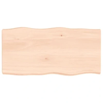 Imagen de vidaXL Tablero de Mesa, Superficie Escritorio, Repuesto Estantería Comedor, Madera Maciza sin Tratar con Borde Natural