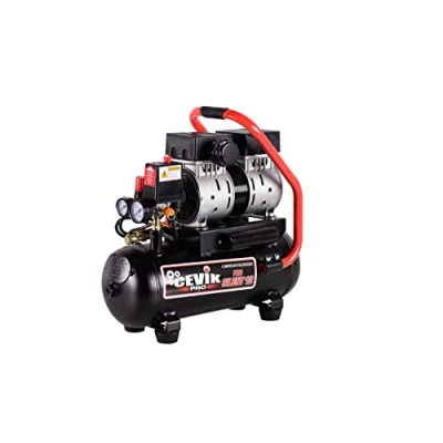 Imagen de CEVIK PRO CA PRO12SILENT Compresor de Aire Silencioso 62 dB Capacidad 12 L Motor 1HP Presión Máx 8 Bar Caudal 115 l/min Sin Aceite Mantenimiento Compacto y Portátil