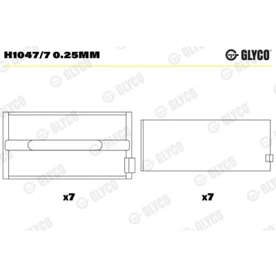 Imagen de GLYCO H1047/7 0.25mm Cojinete de cigüeñal