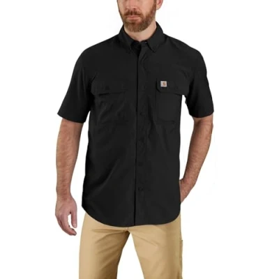 Imagen de Carhartt Pantalón de trabajo Rugged Flex en sarga con parte frontal doble, Relaxed Fit Para Mujer, Negro, W12