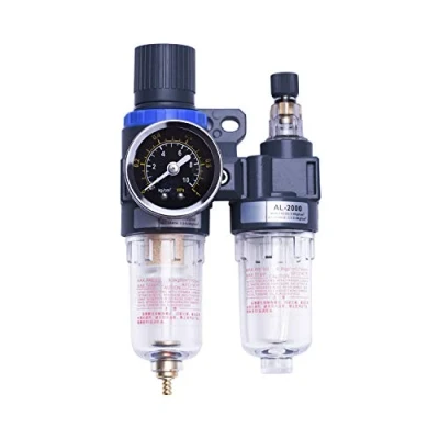 Imagen de Separatore d&#039;acqua e olio ad aria compressa, riduttore di pressione per compressore, filtro regolatore 1/4 &quot;