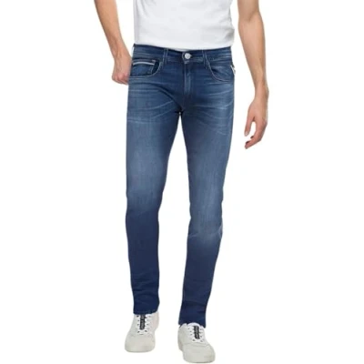 Imagen de Replay Vaqueros de hombre Grover corte recto y elástico, azul (Medium Blue 009), 36W / 30L