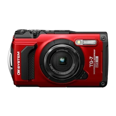 Imagen de OM SYSTEM Cámara Tough TG 7, 12 MP, Resistente al Agua y a los Golpes, Modos de Disparo subacuático Macro, vídeo 4K, Zoom Angular 4X (sucesora la Olympus 6), Rojo