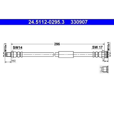Imagen de ATE 24.5112 0295.3 Latiguillos de Freno 295 M10x1