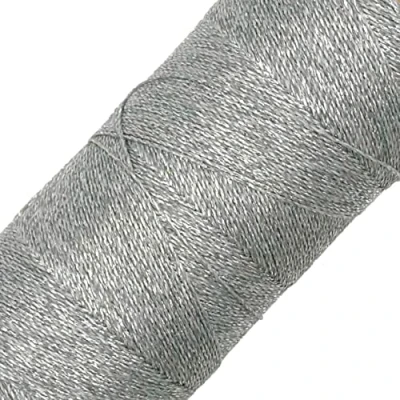 Imagen de Linhasita Bobina Hilo Encerado 100gr / 360 Metros 0,5 mm de Grosor Poliester Macrame 30 Colores (Plata)
