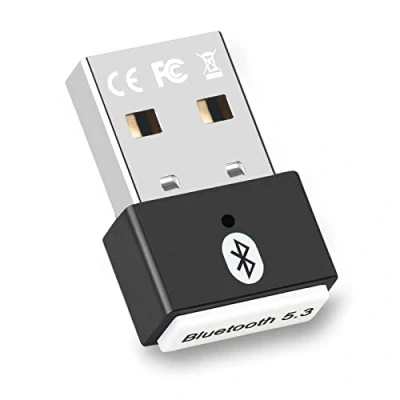 Imagen de Bluetooth USB 5.3 Adaptador PC (EDR &amp; BLE) Mini Transmisor Receptor Plug Play para Ordenador, Portatil, Ratón, Teclado, Altavoz, Compatible con Windows 11/10/8.1