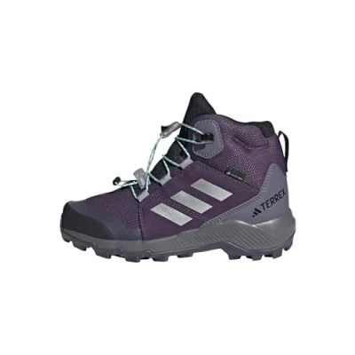 Imagen de adidas Terrex Mid Gore Tex Hiking Shoes, Zapatos Unisex niños, Aurora Plum Silver Met Semi Flash Aqua, 47 EU