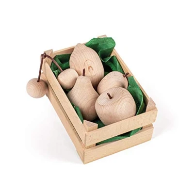 Imagen de Set de 5 Frutas con caja NATURAL Erzi