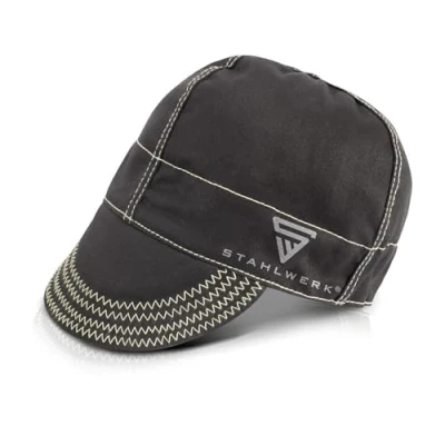 Imagen de STAHLWERK Gorra de soldadura, gorro casco máscara soldador, ropa protección ignífuga para soldadura y corte por plasma