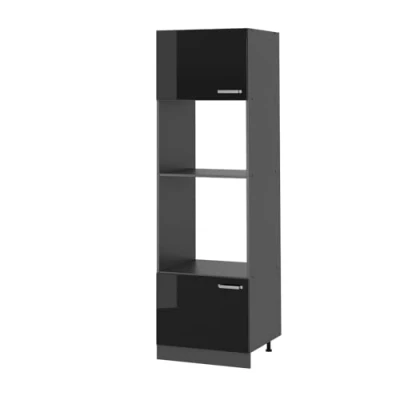 Imagen de Vicco Armario para microondas R Line, Negro Brillo Intenso/Antracita, 60 cm