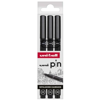 Imagen de Uni Ball 135910 Pack de 3 rotuladores calibrados