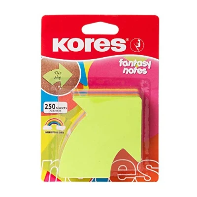 Imagen de Kores Fantasy Notas adhesivas con forma de flecha, 5 colores neón, 70 x mm, 250 hojas