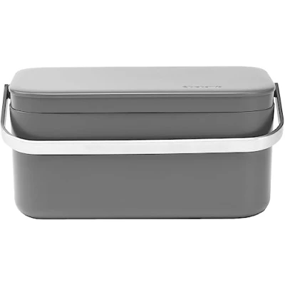 Imagen de Brabantia 117541 Recipiente Para Residuos Orgánicos Plástico Gris Oscuro 12.7 x 22.1 10.7 cm 1.0 Unidad