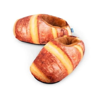 Imagen de Coddies Mocasines pantuflas de pan, cómodas y novedosas, perfectas para regalos Hombres, mujeres niños, Brown, 35.5/40.5 EU