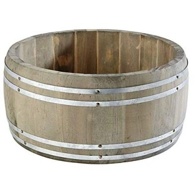 Imagen de APS Table Caddy &quot;Country Style&quot;, barril de mesa, cubiertos, cubertero madera, Ø 17,5 cm, altura 8,5 marrón