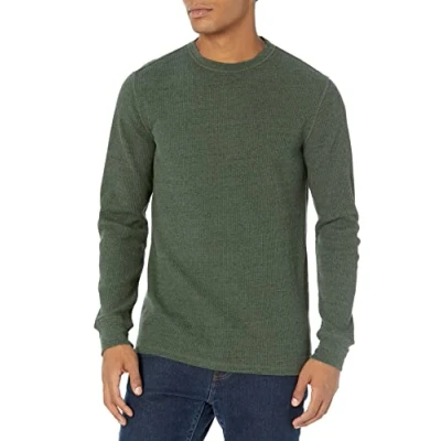 Imagen de Amazon Essentials Camisa de Panal Abeja Manga Larga con Ajuste Entallado Hombre, Verde Oliva Mezcla, M