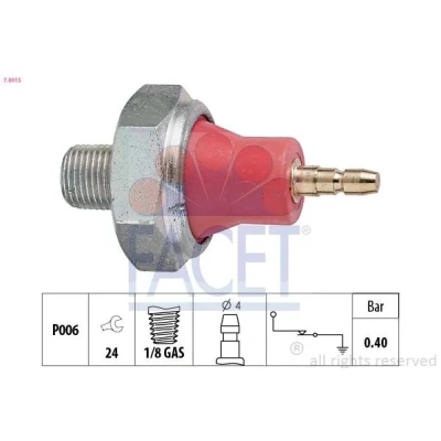 Imagen de FACET 7.0015 Sensor de Presión Aceite 1/8 GAS Made in Italy OE Equivalent OPEL: Astra H GTC, Hatchback, Corsa C Hatchback norauto, oscaro