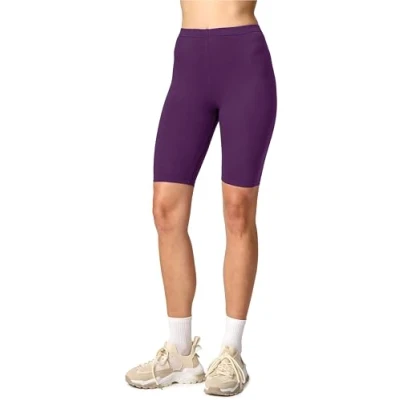 Imagen de Merry Style Leggins cortos Mallas Deportivas Mujer Shorts Pantalones para verano de mujeres MS10 145 (Ciruela, L)