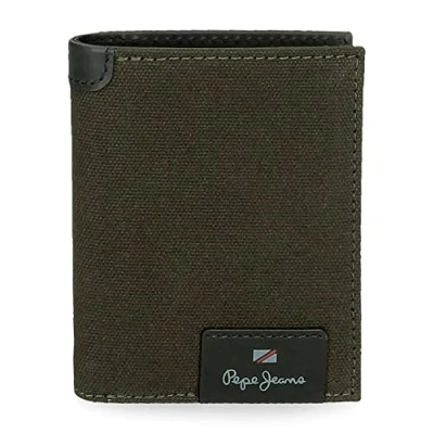 Imagen de Pepe Jeans Hilltop Cartera vertical con monedero Verde 8,5x10,5x1 cms Piel