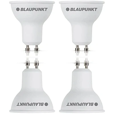 Imagen de Blaupunkt Bombilla GU10 LED Spot Iluminación Ambiental 5W Reemplazo de 50W Blanco Cálido 2700K 450 Lúmenes Luz Calida Bajo Coste y Energía Paquete 4