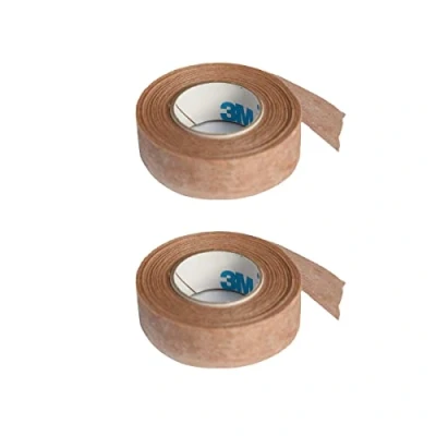 Imagen de 3M Cinta de microporos hipoalergénica (1,25 cm x 9,1 m, 2 unidades), color marrón claro