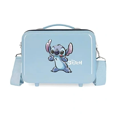 Imagen de Disney Stitch Naughty Make a Face Neceser Adaptable Azul 29x21x15 cms Rígido ABS 9,14L 0,8 kgs