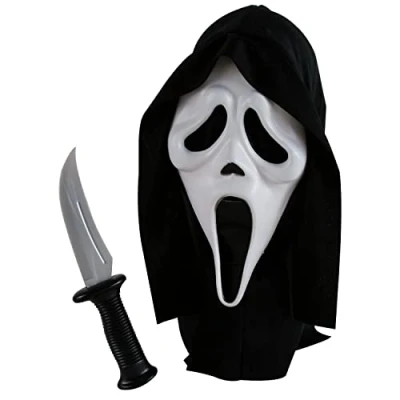Imagen de Juego de mascarillas y cuchillos Scream Ghost