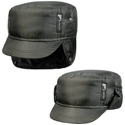 Imagen de LIPODO Gorra Militar con Orejeras Piumino Hombre de Invierno Visera, Orejeras, Forro otoño/Invierno M (56 57 cm) Verde Oliva