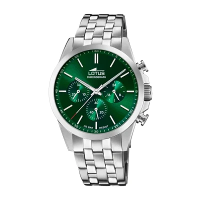 Imagen de LOTUS Reloj Hombre 18989/3 Chrono Caja de Acero Inoxidable 316l Plateado Correa