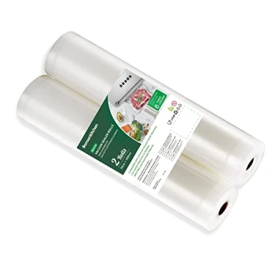 Imagen de Bonsenkitchen Rollos al Vacio para Envasadora Vacío, 2 20 x 600cm Bolsas de Gofradas Conservación Alimentos y Sous Vide Cocina &amp; Boilable, VB3206