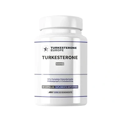 Imagen de Turkesterone 10% Complejo con Hidroxipropil Beta Ciclodextrina 60 Cápsulas (600mg) Europe®