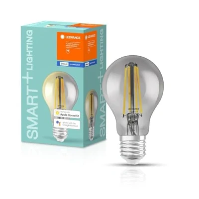Imagen de LEDVANCE Lámpara LED con Bluetooth, E27, regulable, blanco cálido (2700K), reemplaza las lámparas incandescentes 44W, controlable Alexa, Google y Apple,SMART+ Filament Classic DIM,paquete de 4