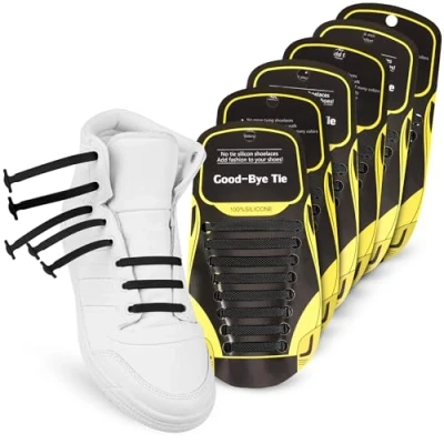 Imagen de SULPO 3 Pares Cordones de Silicona Elásticos Sin Necesidad Atar Planos para Adultos y Ni?os