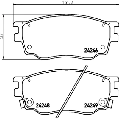 Imagen de HELLA 8DB 355 012 091 Juego de pastillas freno con avisador acústico desgaste MAZDA: 6 Berlina, Hatchback, 323 F