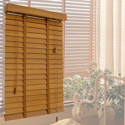 Imagen de Persianas Venecianas De Madera,Persianas Blackout,Lamas 50mm Madera Maciza 50cm 60cm 70cm 80cm 90cm 100cm 115cm 120cm,con Cinta,para Ventanas,WxH 120x160cm/47x63in