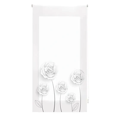 Imagen de Blindecor Flores Estor Enrollable Translúcido con Estampado Impresión Digital Modelo Garden 90 x 180 cm (ancho por alto) Tamaño de la Tela 87 175 Estores para Ventanas
