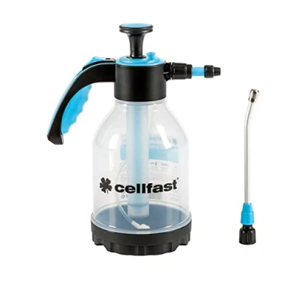 Imagen de Cellfast Pulverizador a presión para aspersión y Cuidado con Fertilizantes líquidos Productos fitosanitarios, Boquilla Ajustable, Lanza de Aluminio, Capacidad: 1,5 l