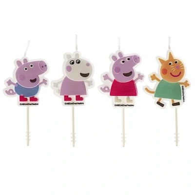 Imagen de dekora Pack de Velas Cumpleaños Peppa Pig Tarta 4 Unidades