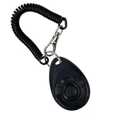 Imagen de 1 Piezas Clicker Perro,Clicker PerroAdiestramiento,Adiestramiento Perros,Clicker para adiestramiento Perro,Perro Gato Caballo Training de Perros con Correa Negro